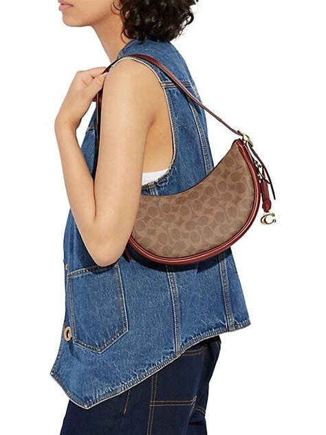 Luna Shoulder Bag In Signature Canvas .